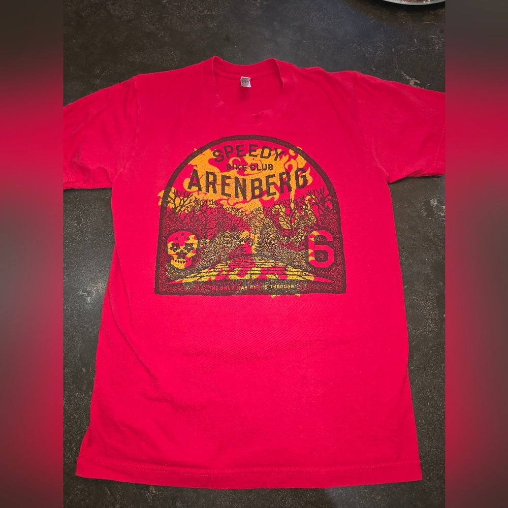 Cycling/Biking Red Graphic Tee Twin SIX MADE IN THE USA